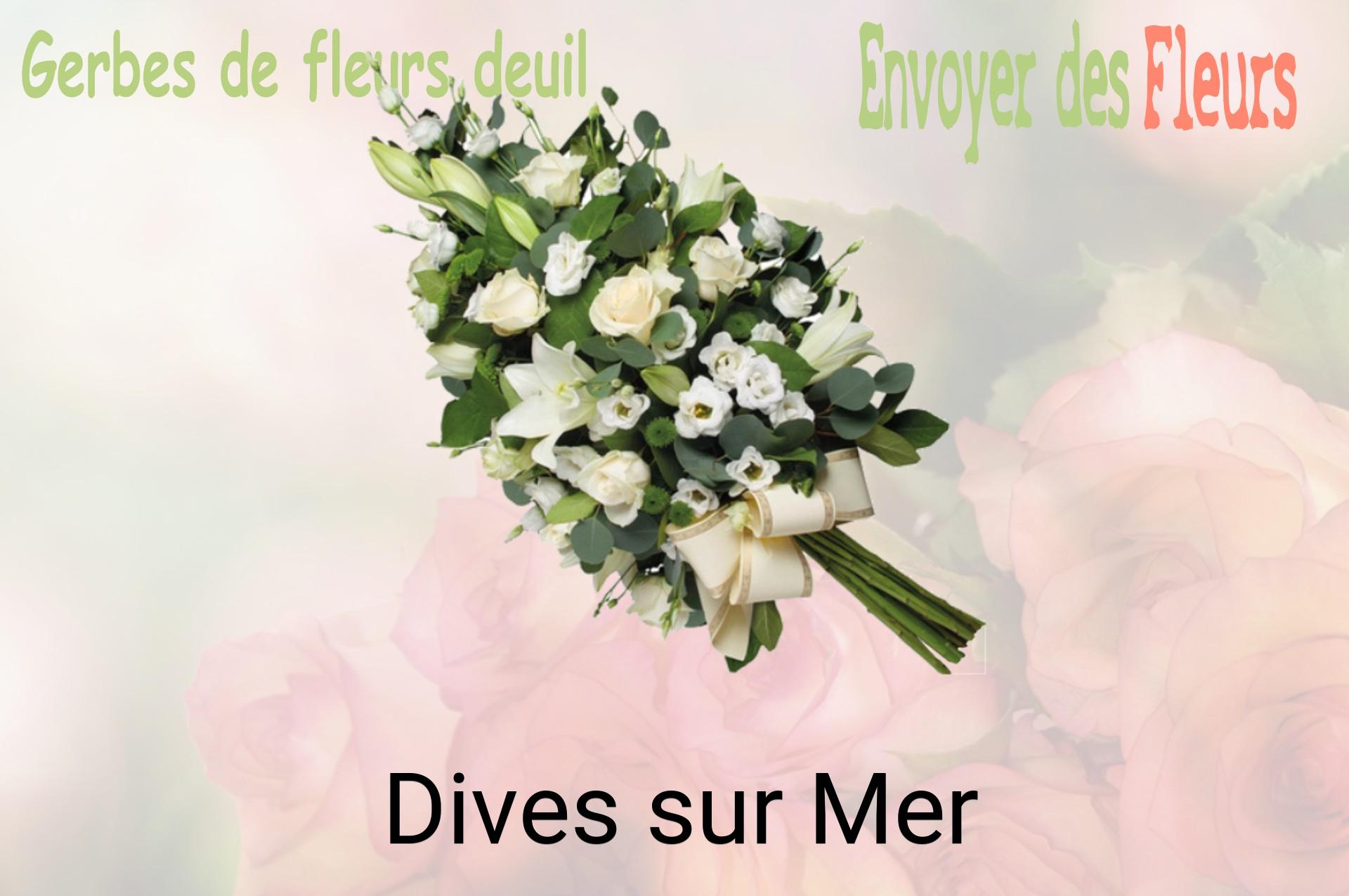 Gerbe de fleurs de deuil livrée à Dives-sur-Mer